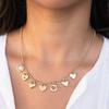 Collana a Catena con Ciondolo a Forma di Cuore in Acciaio Inossidabile, Fascino Geometrico, Resistente all'Acqua, Chic, Popolare, Gioiello Romantico, Regalo