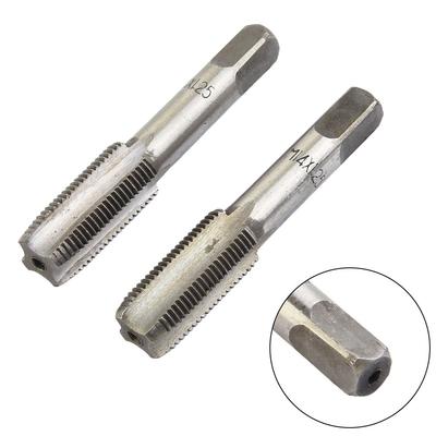 Σετ κοπτικά σπειρώματος μηχανής CNC 14mmx1.25 Μετρικό Σπείρωμα Δεξιά Εργαλεία Ασημί 2τμχ Χρήσιμο