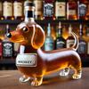 Achshund Dog Whiskey Bottle,3D Sculpted Dachshund Shape Whiskey Glass Tumbler