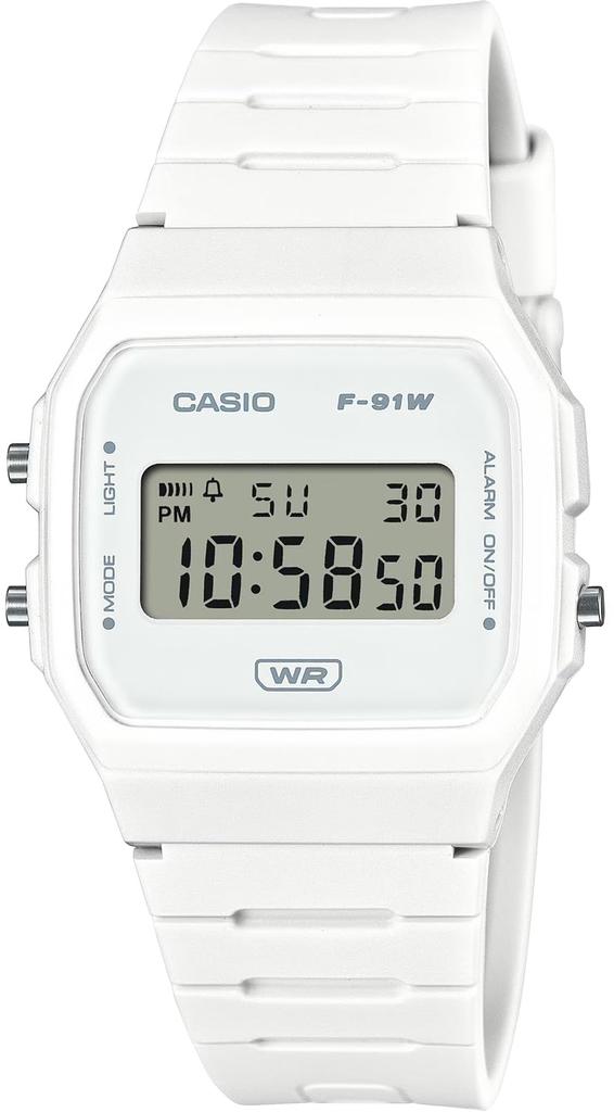 Casio Digital Unisex Watch Biomass Plastic No Presentation F-91WB-7A (White, Band, Box)