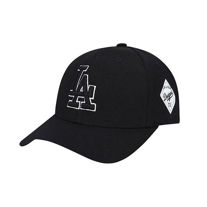 MLB Embroidered Logo, acrylic, polyester, spandex, baseball cap CP85, same style for men and women, multi-color Los Angeles Dodgers/Black F Unpackaged schwarz