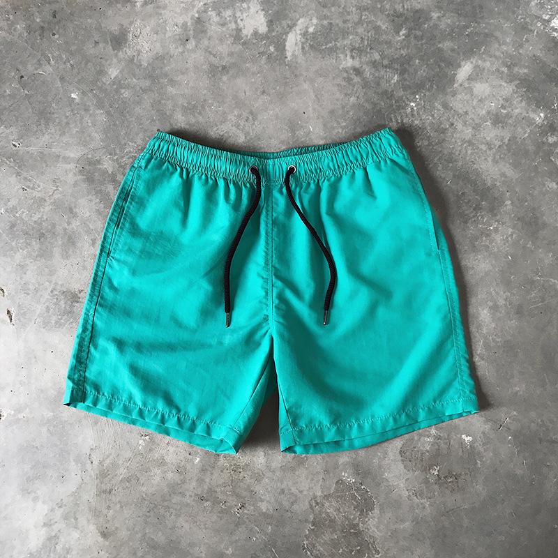 Men's Casual Shorts Solid Color Simple Waterproof Beach Shorts Men’s Pants