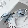 Y2K Metal Frame Cat Eye Sunglasses for Women Men Personalized Street Style Eyewear UV Protection Goggle Shades
