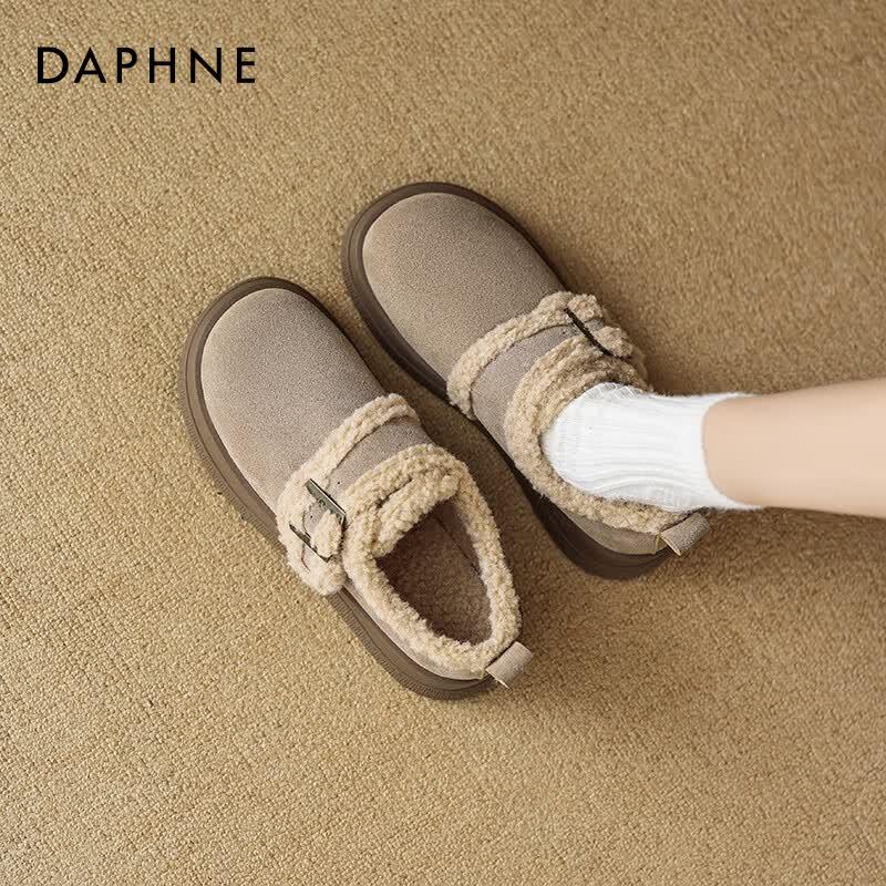 Daphne Women s Lamb Fleece Low-Top Snow Boots 39