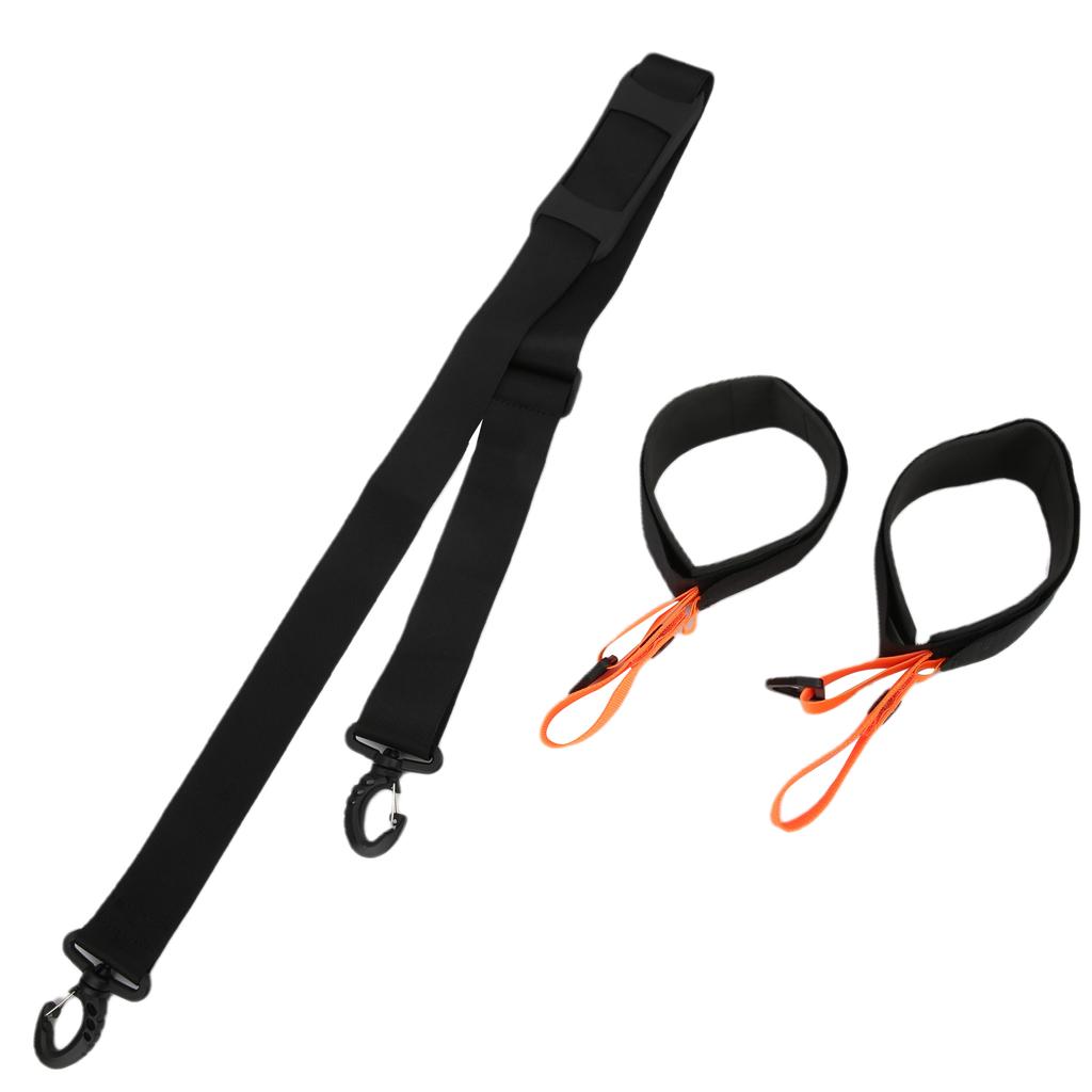 Snowboard Shoulder Straps Handle Double Skis Fixing Strap Sleigh Belt Adjustable Set