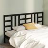 VidaXL Headboard Black 206x4x100 Cm Solid Pine Wood 817864