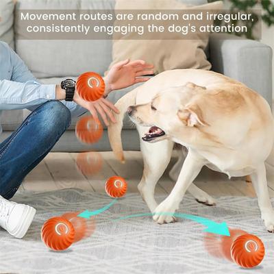 Smart Dog Toy Ball Automatic Electronic Interactive Training Pet Toy Gravity Moving Ball Rechargeable Active Rolling Ball Toy