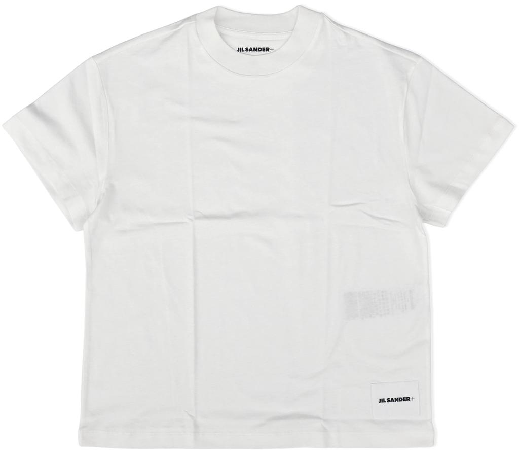 Jil Sander Plus Logo Short Sleeve Crew Size XS Women's T-Shirt, Neck, White, (J40GC0001, J45048)