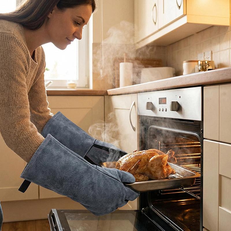 40Cm Long Welding Gloves Tig/Mig Welding Gloves Bbq Oven Glove Guantes Para Soldar Heat- Insulated Mittens