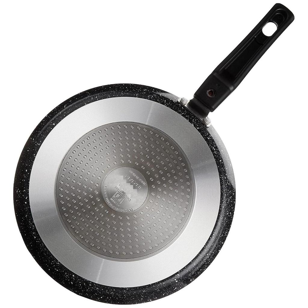 Aluminium Antihaft Dosa Tawa mit abnehmbarem Griff| Granit-Finish | Induktionsboden | Pfoa-frei | Hochtemperaturbeständige Außenbeschichtung