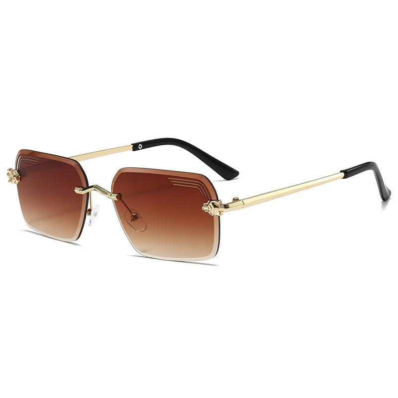 Personalized Small Frame Square Sunglasses Rimless Retro Marine Sunglasses Fashionable Female Driver