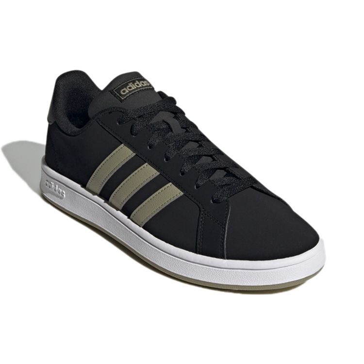 Adidas Neo Grand Court Casual Durable Low-Top Skate Shoes Men Sneakers Black Brown H02051
