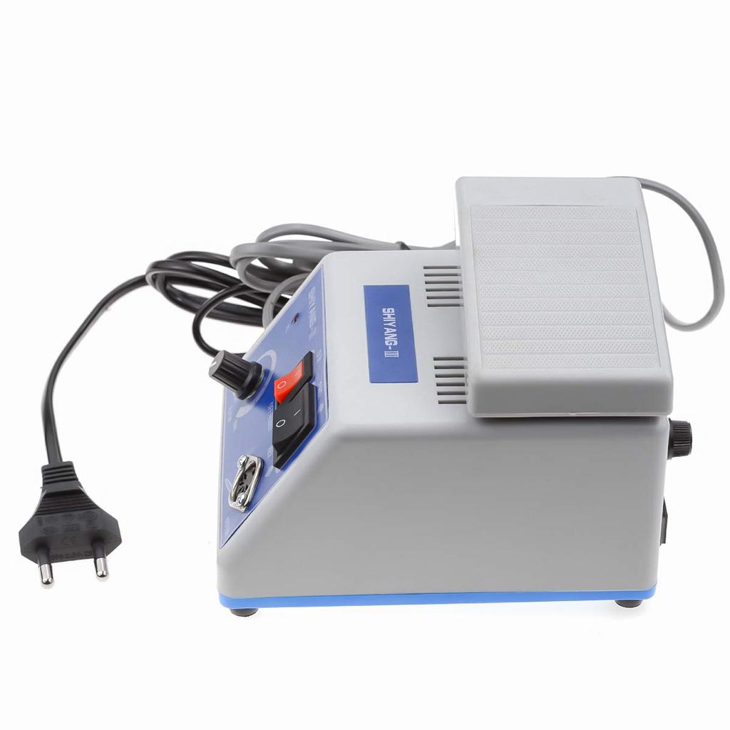 EUSTOMA Micro Motor System Benchtop RPM High Spare Carbon Foot Pedal for Polishing and Laboratory Use Grinder, 35,000 Speed, N3+H102S Handle, Speed,