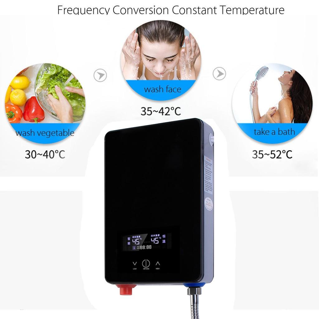 Instant Heating Electric Hot Water Heater Overheating Protection Constant Temperature With Shower Nozzle 6500W 220V