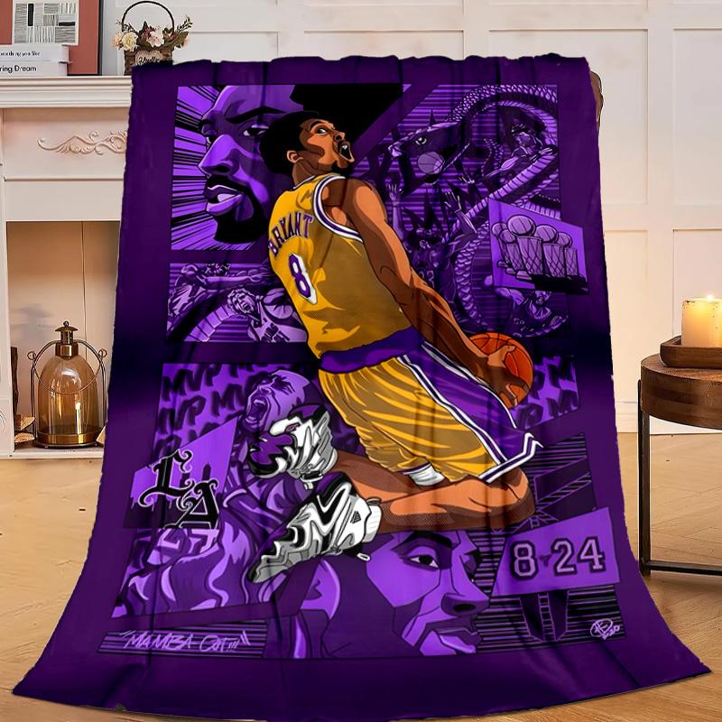 1PC A Basketball Legend Flannel Blanket Gift, Suitable for Both Men And Women, Soft Ideal for Beds And Sofa, Birthday Or Christmas Gift