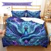 Peacock Pattern Bedding Quilt Set Quilt Cover Pillowcase Home Decoration Birthday Gift (1 * Duvet Cover + 2 * Pillowcase, Without Core)
