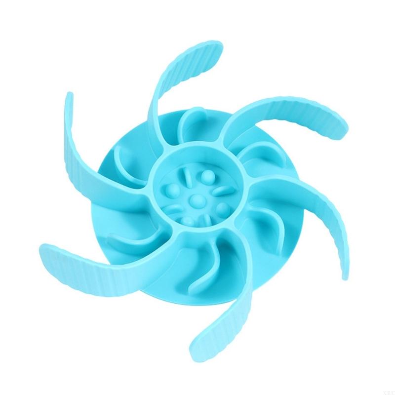 

Slow Eating Pet Bowl Insert 11cm Silicone Mat AntiSlip Feeding Divider For Dog X3UC светло-синий