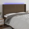 VidaXL LED Headboard Bedroom Furniture Double Bed Accessory Head of Bed Frame Interior Dark Brown 3124311
