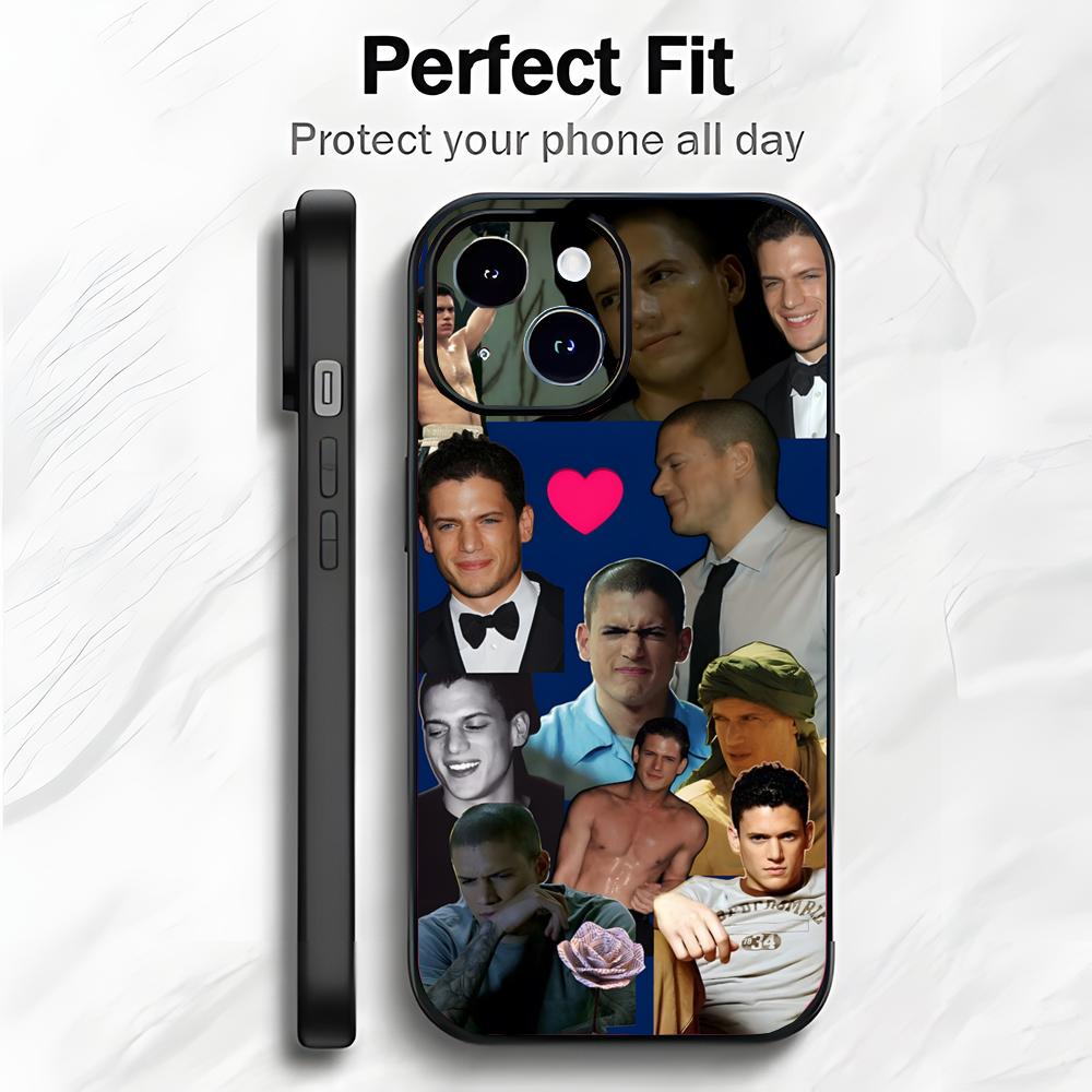 Talented American Actor W-Wentworth Miller Phone Case Phone Case Soft Packaging Lightweight For iPhone17 16 15 14 13ProMax