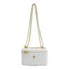 Argyle Embroidered Women's Crossbody Chain Bag - 2025 Spring/Summer Trendy Small Square Bag