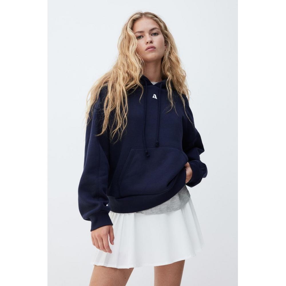 

H M oversized hoodie Navy blue a