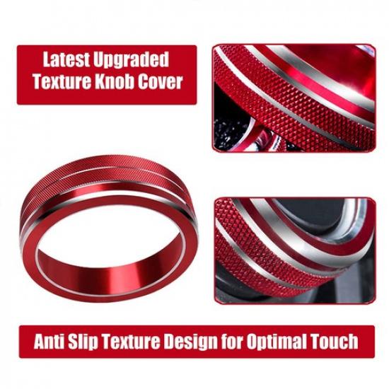 AC Switch Buttons Climate Control Ring Knob Cover Trim for Honda Civic 2016-2021