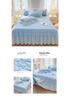 Elegant Princess Lace Bed Skirt Quilt - Thickened INS Style, Fairy Design with Double Lace Edging