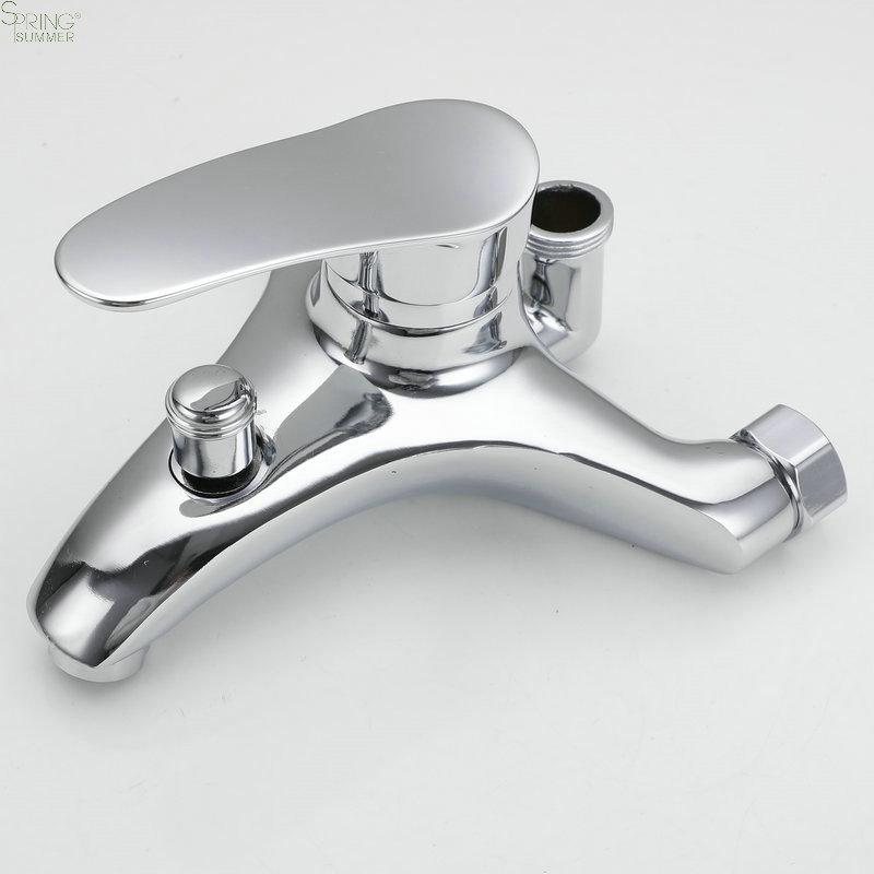 Modern Wall Bathtubs Tap Sets  Single Handle Bidet Shower Mixer S13 Tubs Faucet Chrome  Bath Shower Faucets