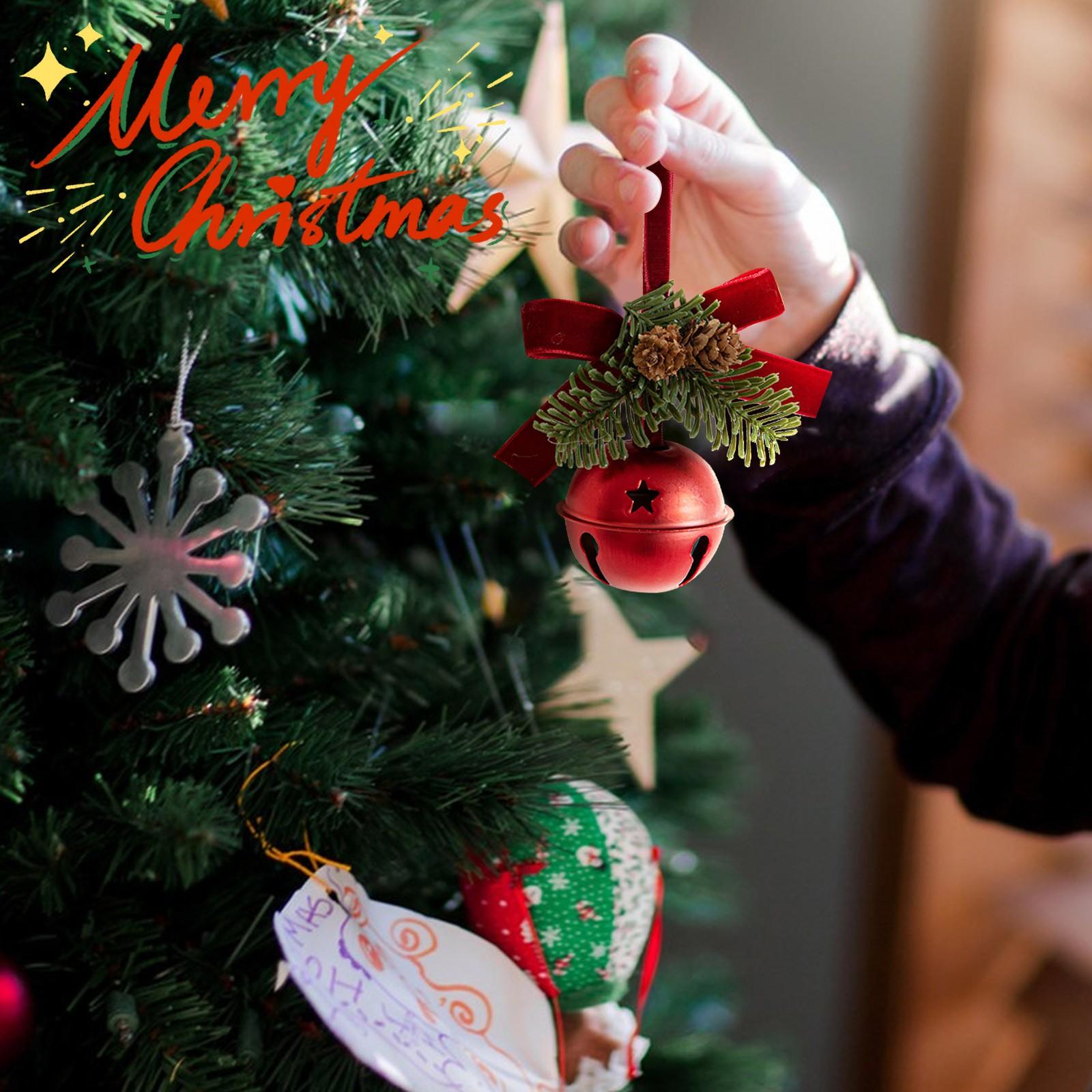 

Рождественские колокольчики с бархатным бантом Рождественские колокольчики Металлические рождественские колокольчики с вырезами для дверных ручек Украшения для рождественской елки Товары для вечеринок One Size красный