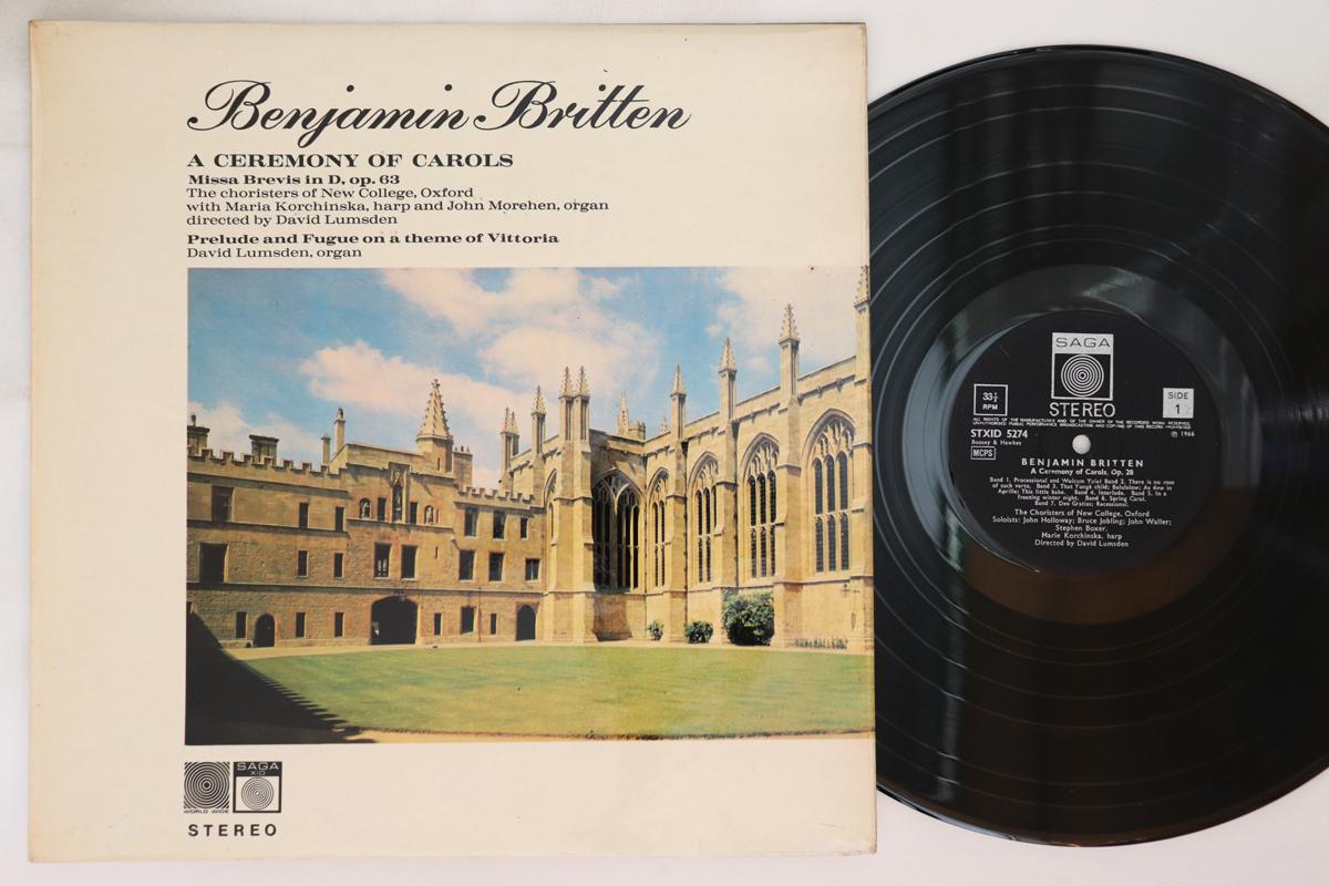 

LP Record BENJAMIN BRITTEN - A Ceremony Of Carols STXID5274 SAGA UK Classical Used