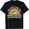 Neuheit Humor Sarkastisches T-Shirt Ich bin nur ein Strahl sarkastischen Sonnenscheins Hohe Qualität Baumwolle Grafik T-Shirts