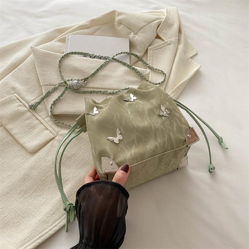 

Fashionable Street Style Bucket Bag For Women Ideal For Summer Outings In Multiple Colors зелёный