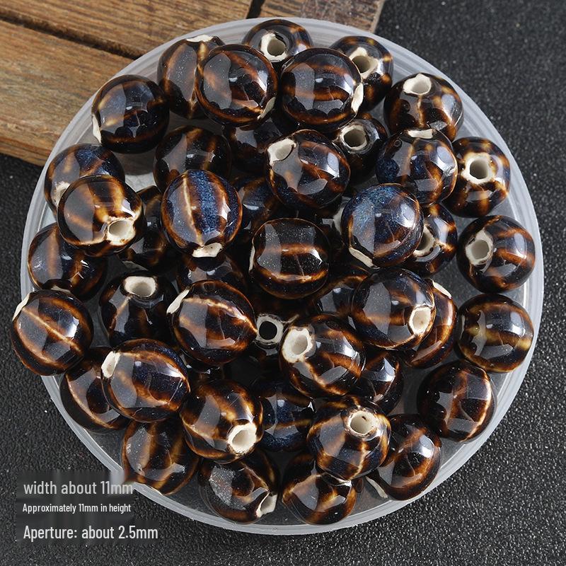 DIY Flower Glaze Watermelon Ceramic Beads – Loose Porcelain Beads for Jewelry, Clothing Accessories, Bracelet & Necklace Crafts