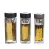 Custom Engraved Double-Layer Borosilicate Glass Tea Cup with Screw Cap