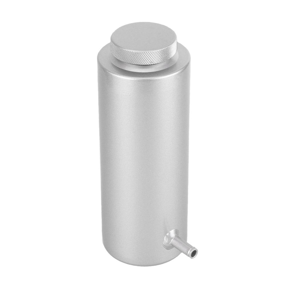 Radiator Coolant Aluminum Catch Tank 80ml Overflow Reservoir Automobile UniversalSilver