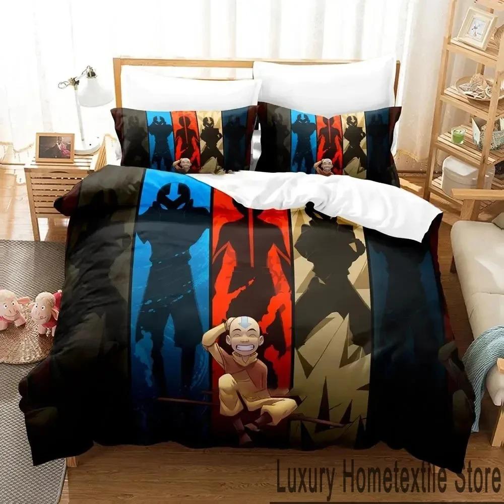 3D Print Cartoon Avatar The Last Airbender Bedding Set Boys Girls Twin Queen King Size Duvet Cover Pillowcase Bed Boys Adult