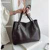 Tote Bag Women PU Large Capacity Stitched Detail Daily Commuting