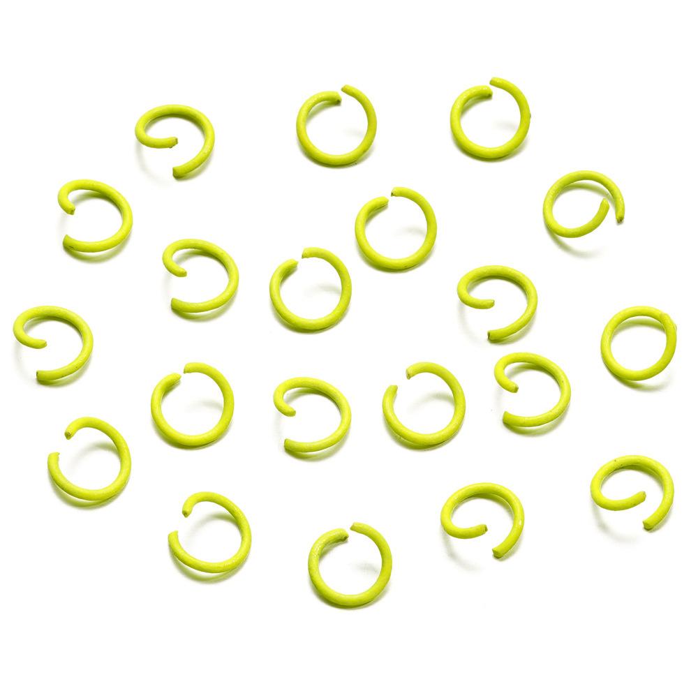 1.2 * 10Mm Open Ring, Colored Painted Iron Ring, Candy Color Connecting Ring, Handmade Diy Keychain Jewelry Ring.