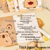Capybara Riding a Horse Cartoon Notebook - Portable Student & Office Record Book