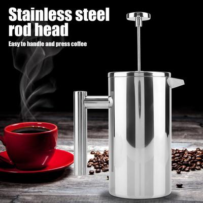 Double Walled Stainless Steel Coffee Maker French Press Tea Pot With Filter  Hand-Made Coffee Utensils For Making Coffee Tea
