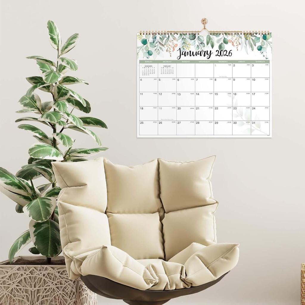2026 Calendar - 2026 Wall Calendar 12 Month from Jan. 2026 to Dec. 2026, 14.8'' x 11.5'', 2026 Monthly Planner with Ample Blocks for Writing,