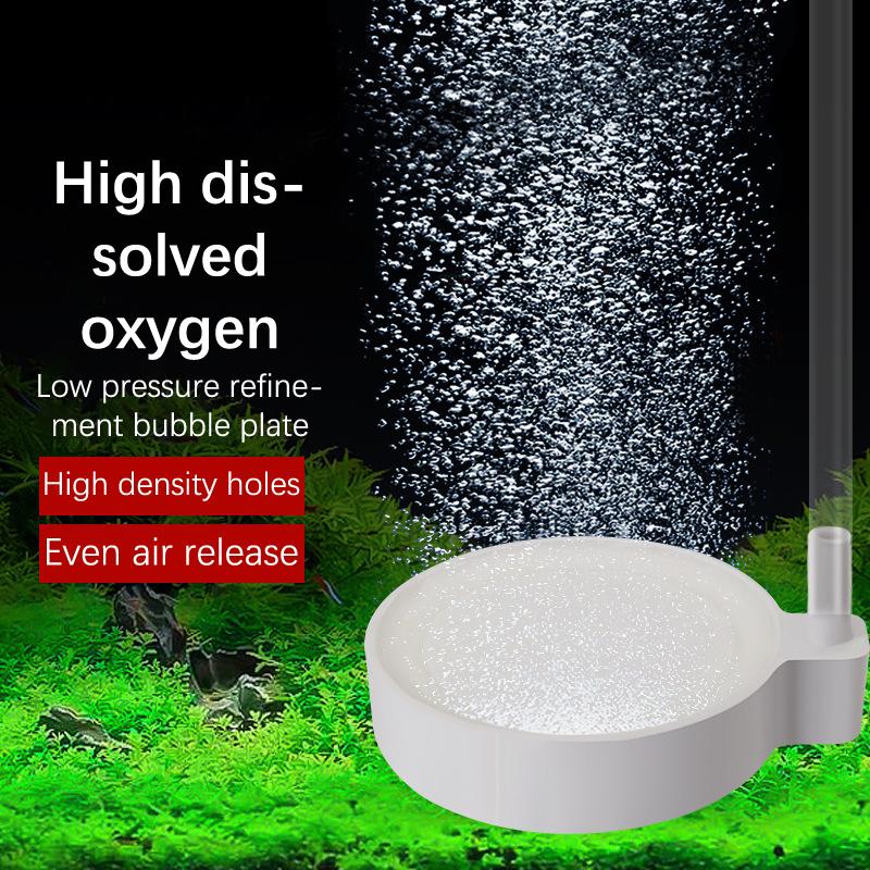 Fish Tank Aquarium Round Silent Nano Air Stone Oxygen Aerator Air Bubble Pond Pump Hydroponic Oxygen Diffuser Supply Accessories