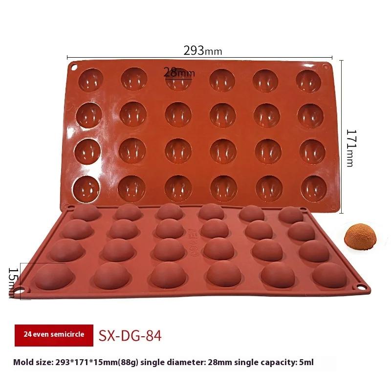 Silicone Hemispheric Chocolate Mold 3d Half Ball Cookie Mousse Cake Dessert Fondant DIY Mould Kitchen Non-stick Baking Tools