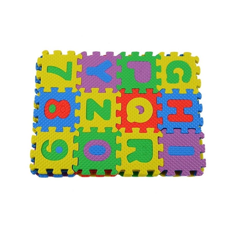 Smart Mom Baby Items Puzzle Play Mats 36 Pieces of Digital Letters Children's Puzzle Foam EVA Puzzle Pad Shatter-Resistant