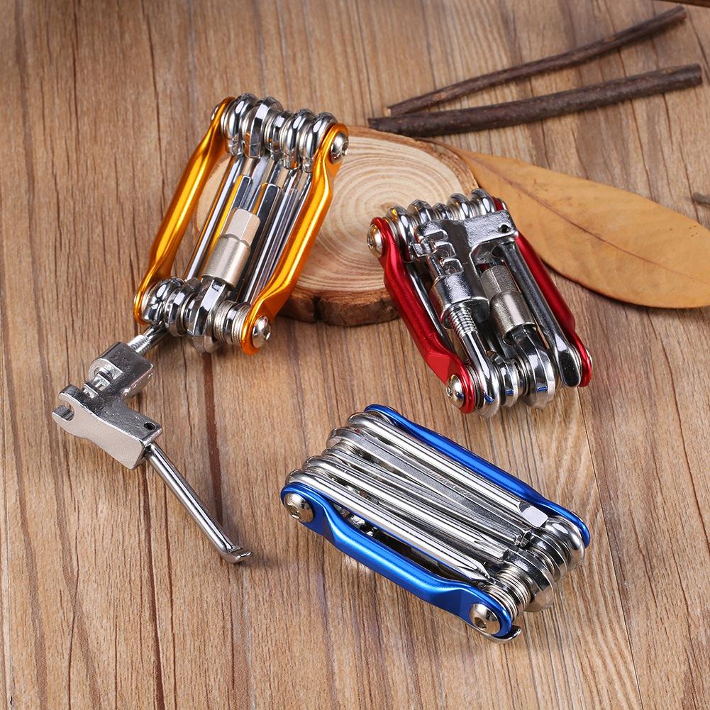 11in1 Transformers Bicycle Repair Tool Bike Pocket Multi Function Folding Tool