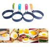 Anneaux à œufs antiadhésifs avec poignées pliantes en Silicone, braconniers à œufs, moule à crumpets, anneaux de cuisson