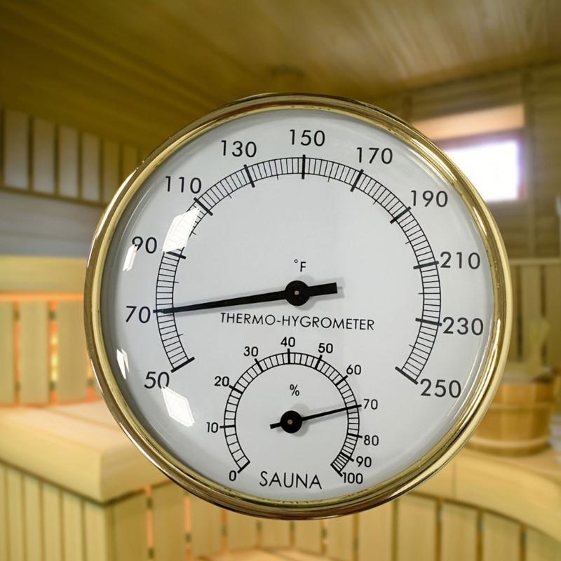 Wall Mounted Temperature Humidness Measurement Meter for Sauna Room Steam Room Thermometers Hygrometer Accurate Display