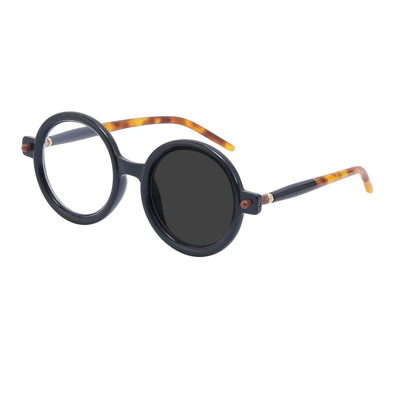 High Quality Luxury Design Retro Round Anti Blue Light Photochromic Reading Glasses For Men Computer Presbyopic Eyeglasses Women
