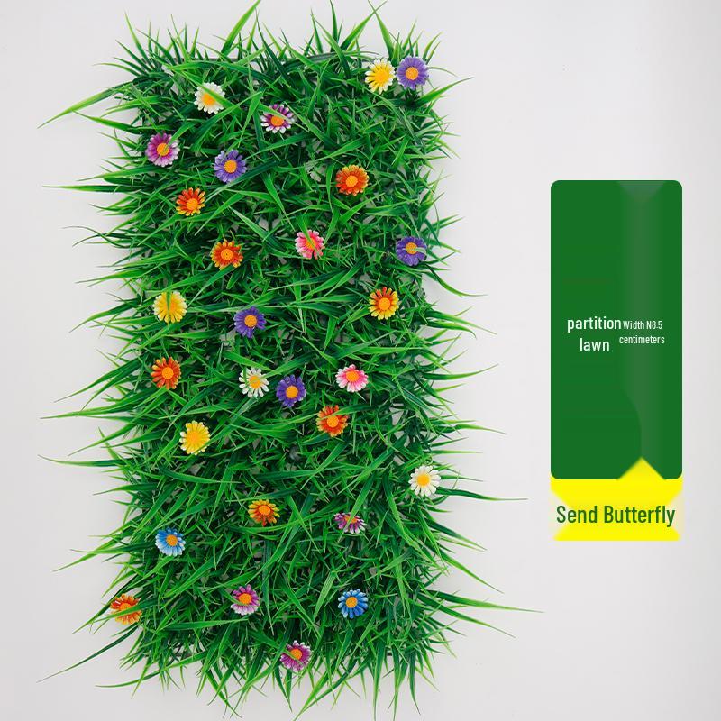 Tappetino Fiorito Artificiale con Partizione Decorativa per Prato e Paesaggistica Domestica