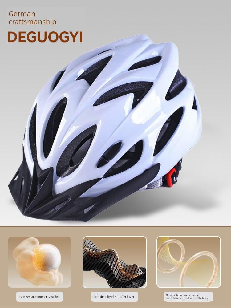Yu Zhaolin Bicycle Helmet with Integrated Goggles, One-Piece Riding Helmet for Men and Women, Mountain and Road Bike Safety Helmet